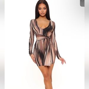 Mind Of My Own Mini Dress - Fashion Nova